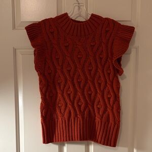 NWT Women’s Industry Rust Cable Knit Sweater Vest Size M